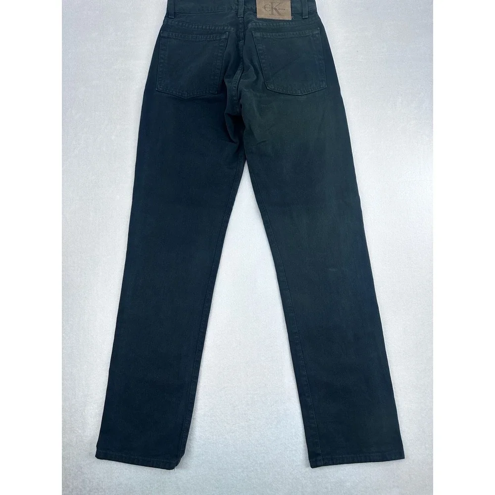 Vintage Calvin Klein Women's Straight Leg Jeans Size 9‎ Green Made In USA